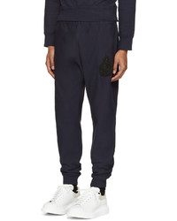 Alexander McQueen Navy Embroidered Lounge Pants