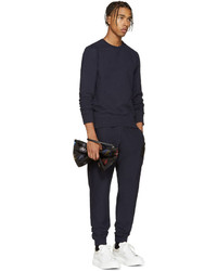 Alexander McQueen Navy Embroidered Lounge Pants
