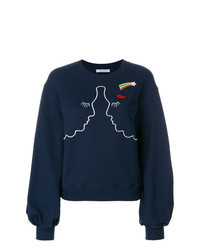 Navy Embroidered Sweatshirt
