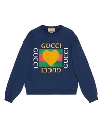 Gucci Logo Embroidered Cotton Sweatshirt