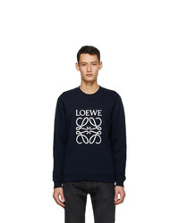 Loewe Navy Anagram Embroidered Sweatshirt