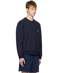 Solid Homme Navy Back Embroidered Sweatshirt