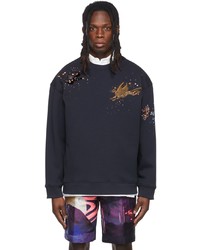 Valentino Navy Jersey Y Sweatshirt