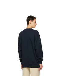 Acne Studios Navy Oversized Embroidered Sweatshirt