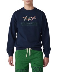Rodd & Gunn The Mallard Embroidered Crewneck Sweatshirt In Midnight At Nordstrom