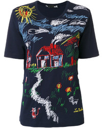 Love Moschino Embroidered Front T Shirt