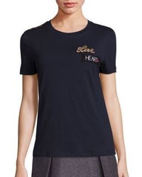 RED Valentino Embroidered Short Sleeve Tee