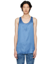 MM6 MAISON MARGIELA Blue Embroidered Tank Top