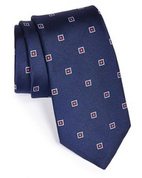 Navy Embroidered Tie