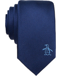 Penguin Baron Solid Logo Skinny Tie
