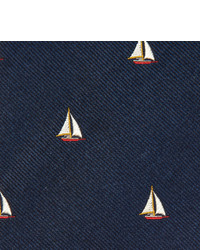Richard James Boat Embroidered Silk Tie