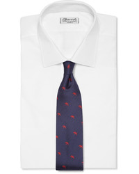 Alfred Dunhill Embroidered Mulberry Silk Tie