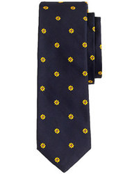 J.Crew English Silk Tie In Embroidered Daisies