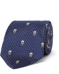 Alexander McQueen Skull Silk Jacquard Tie
