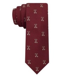 John Varvatos Usa Silk Key Embroidered Tie