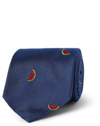 Richard James Watermelon Embroidered Silk Tie