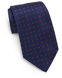 Yves Saint Laurent Droplet Embroidered Silk Tie