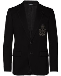 Dolce & Gabbana Logo Patch Jersey Blazer