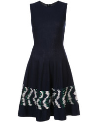 Oscar de la Renta Embroidered Skirt Dress