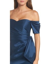 Badgley Mischka Bow Back Off The Shoulder Gown