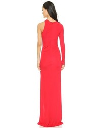 Yigal Azrouel Cut25 By One Shoulder Long Sleeve Gown