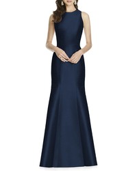 Alfred Sung Dupioni Trumpet Gown