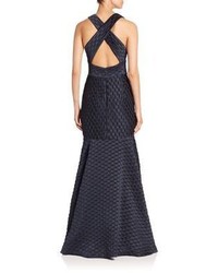 Milly Italian Bubble Jacquard Mermaid Gown