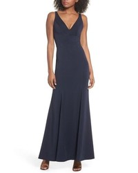 Jenny Yoo Jade Luxe Crepe V Neck Gown