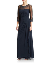 Patra Jeweled Illusion Gown