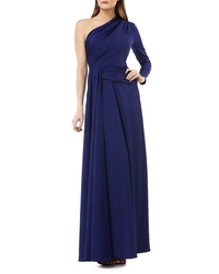 Kay Unger One Shoulder Faille Gown