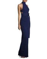 SOLACE London Piper Belted Halter Gown
