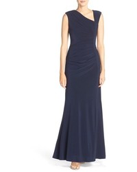 Vera Wang Ruched Jersey Gown