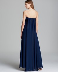 Faviana Strapless Gown High Slit