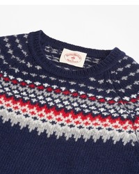 Brooks Brothers Nordic Fair Isle Crewneck Sweater