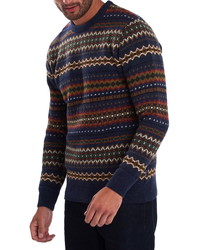 Barbour Fair Isle Crewneck Wool Sweater