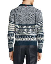 Thom Browne Fair Isle Knit Crewneck Sweater