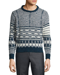 Thom Browne Fair Isle Knit Crewneck Sweater