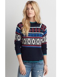 American Eagle Outfitters Fair Isle Mock Neck Sweater