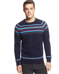 Men's Navy Fair Isle Sweaters by Tommy Hilfiger | Lookastic