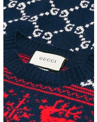Gucci Gg And Reindeer Jacquard Sweater