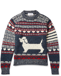 Thom Browne Hector Intarsia Wool And Mohair Blend Sweater