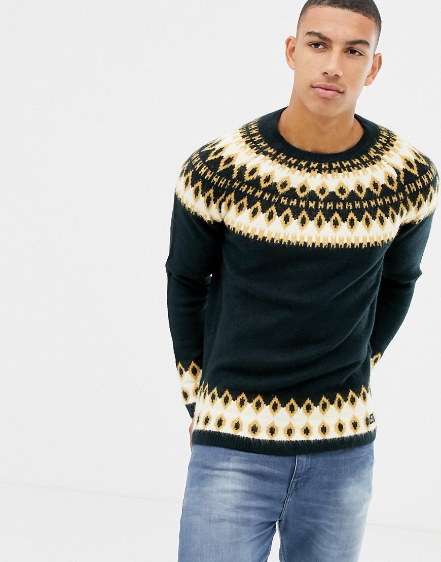 Tom Tailor Knitted Fairisle Jumper In Navy And Mustard, $32 | Asos ...