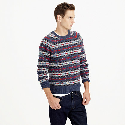 J crew lambswool on sale fair isle sweater