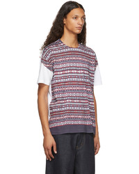 Junya Watanabe Multicolor Commes Des Garons Edition Printed Knit T Shirt