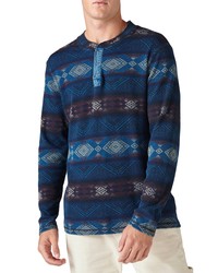 Lucky Brand Heritage Pattern Cotton Henley
