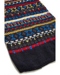 Forever 21 Fair Isle Striped Knit Scarf