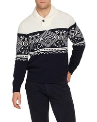 Barbour Essential Fair Isle Wool Shawl Collar Sweater