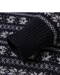 Moncler Gamme Bleu Fair Isle Wool Blend Sweater