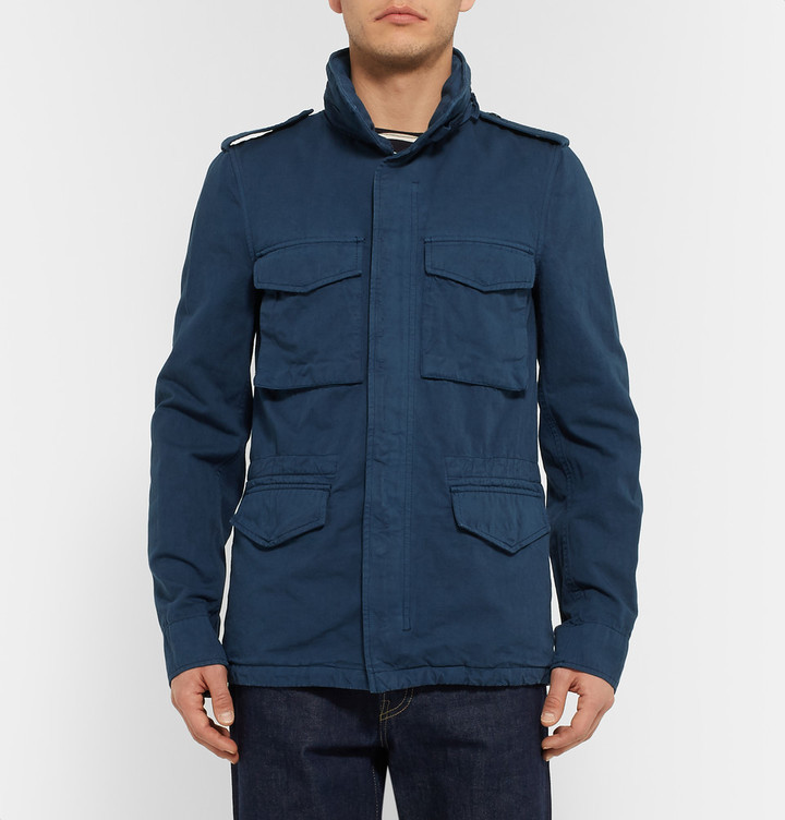 ASPESI Brushed Cotton-Gabardine Field Jacket for Men