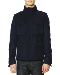 Valentino Cotton Cashmere Field Jacket With Hood